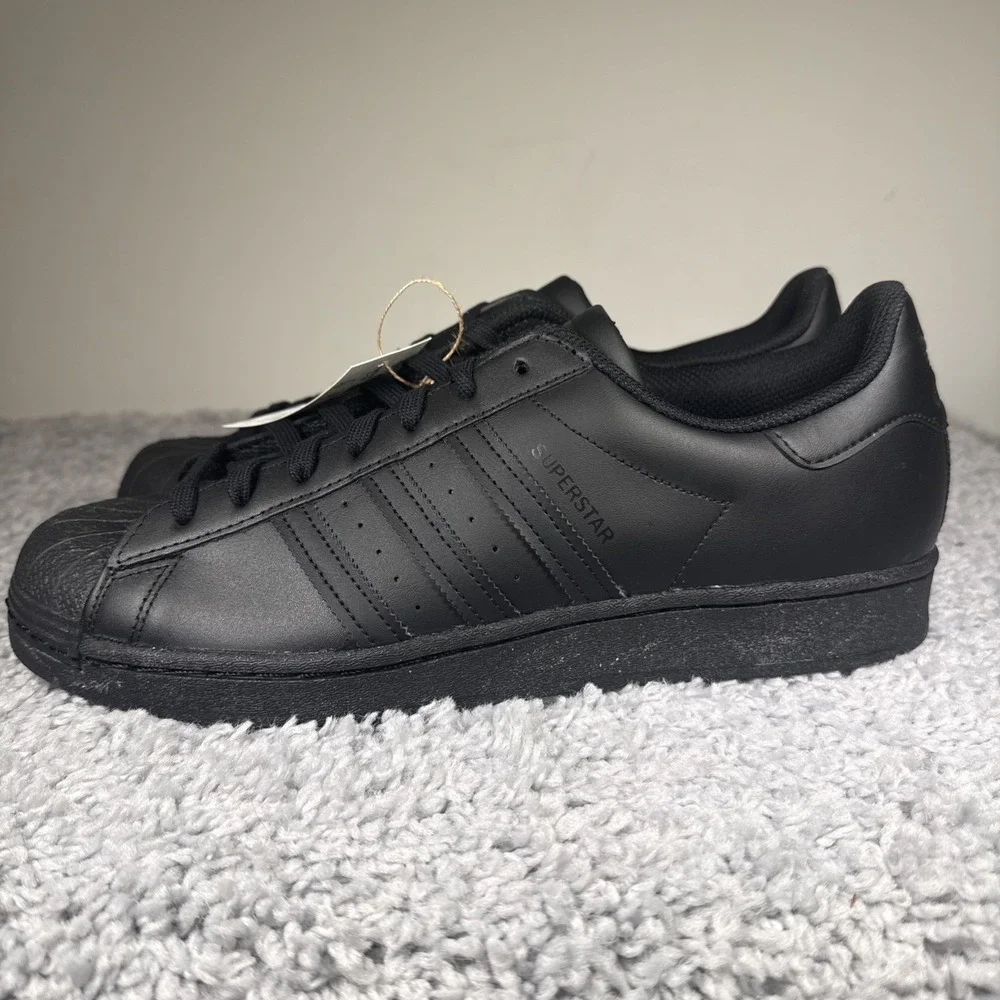 Adidas Superstar EG4957 Men's Size 11 Core Black Shell Toe Sneakers NEW
